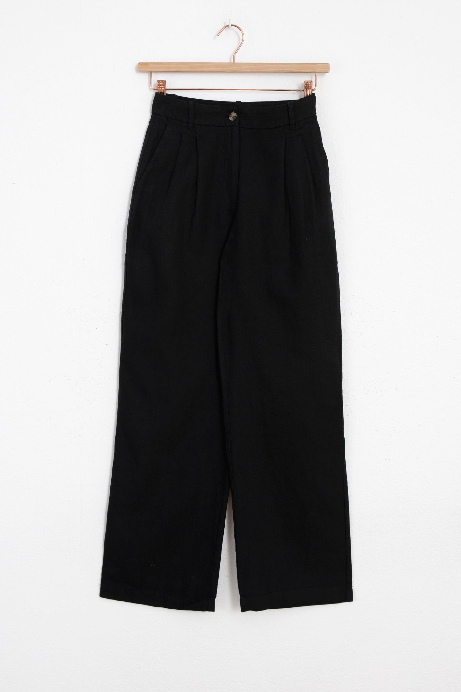 Neo Noir Stoffen broek in effen design, model 'Sonar' in beige online