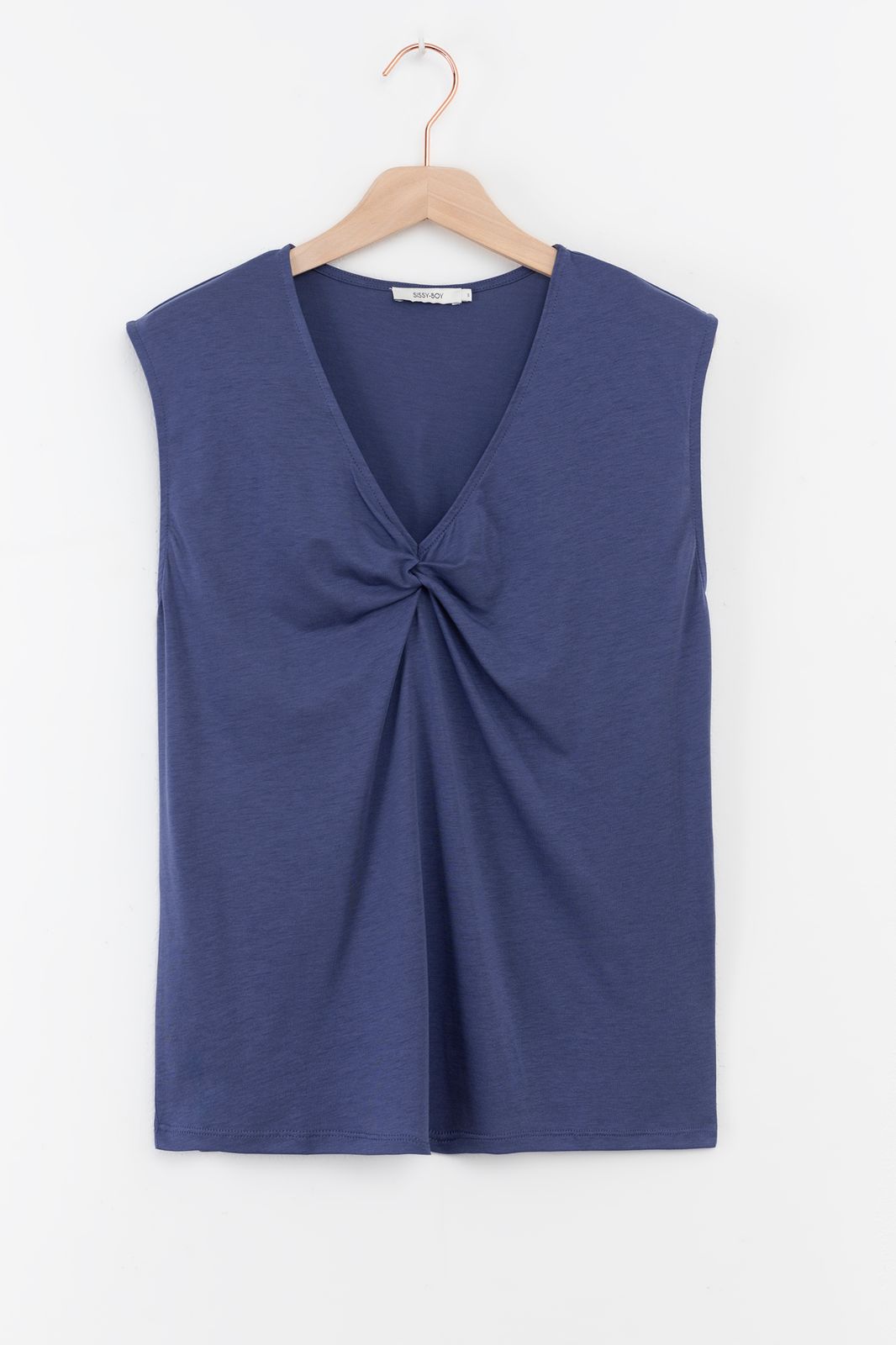 Top avec nœud - bleu foncé