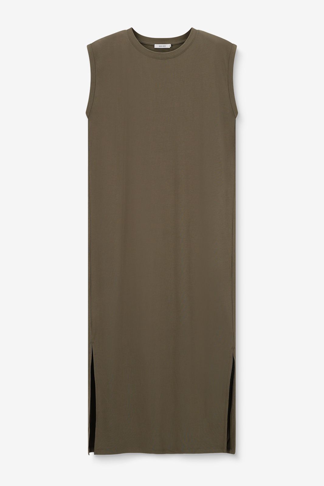 Maxi-Kleid ohne Ärmel - dunkelgrün