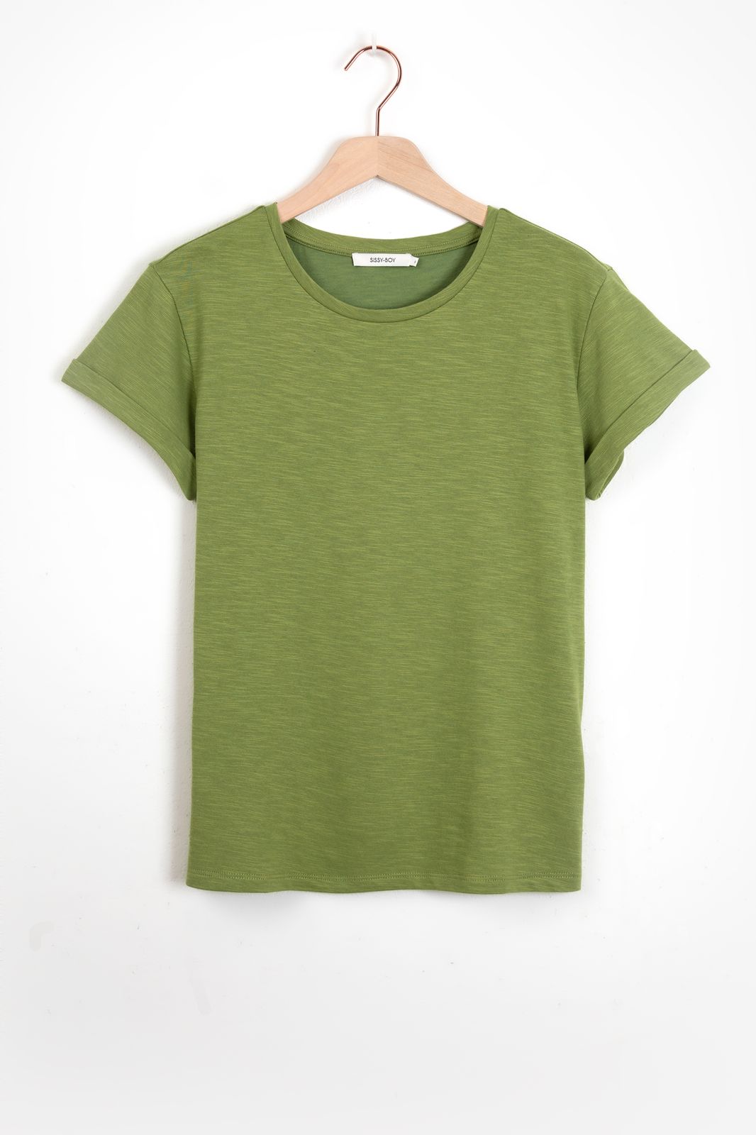 T-Shirt aus Slub-Jersey - grün