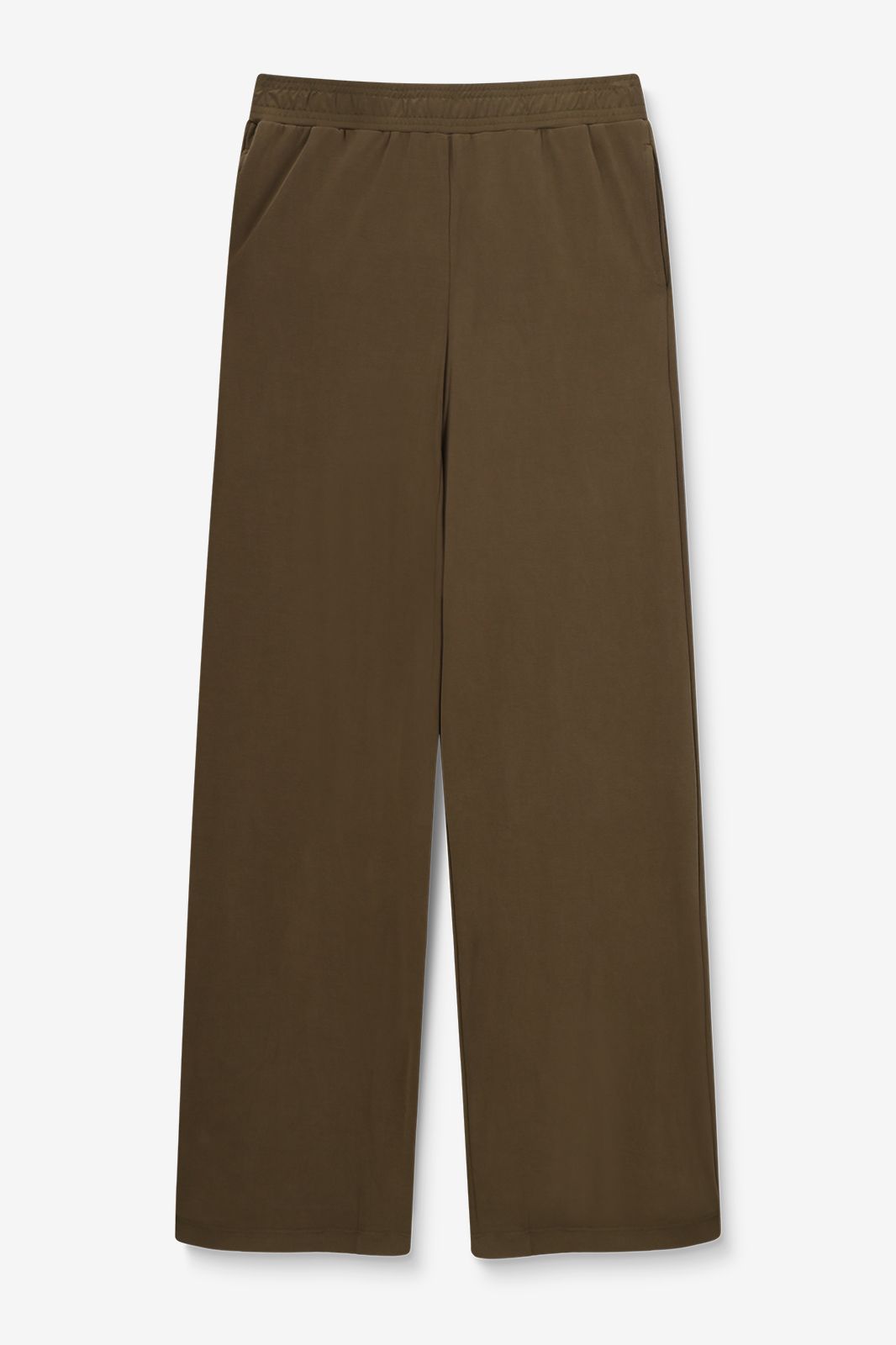 Pantalon taille mi-haute en jersey - vert foncé