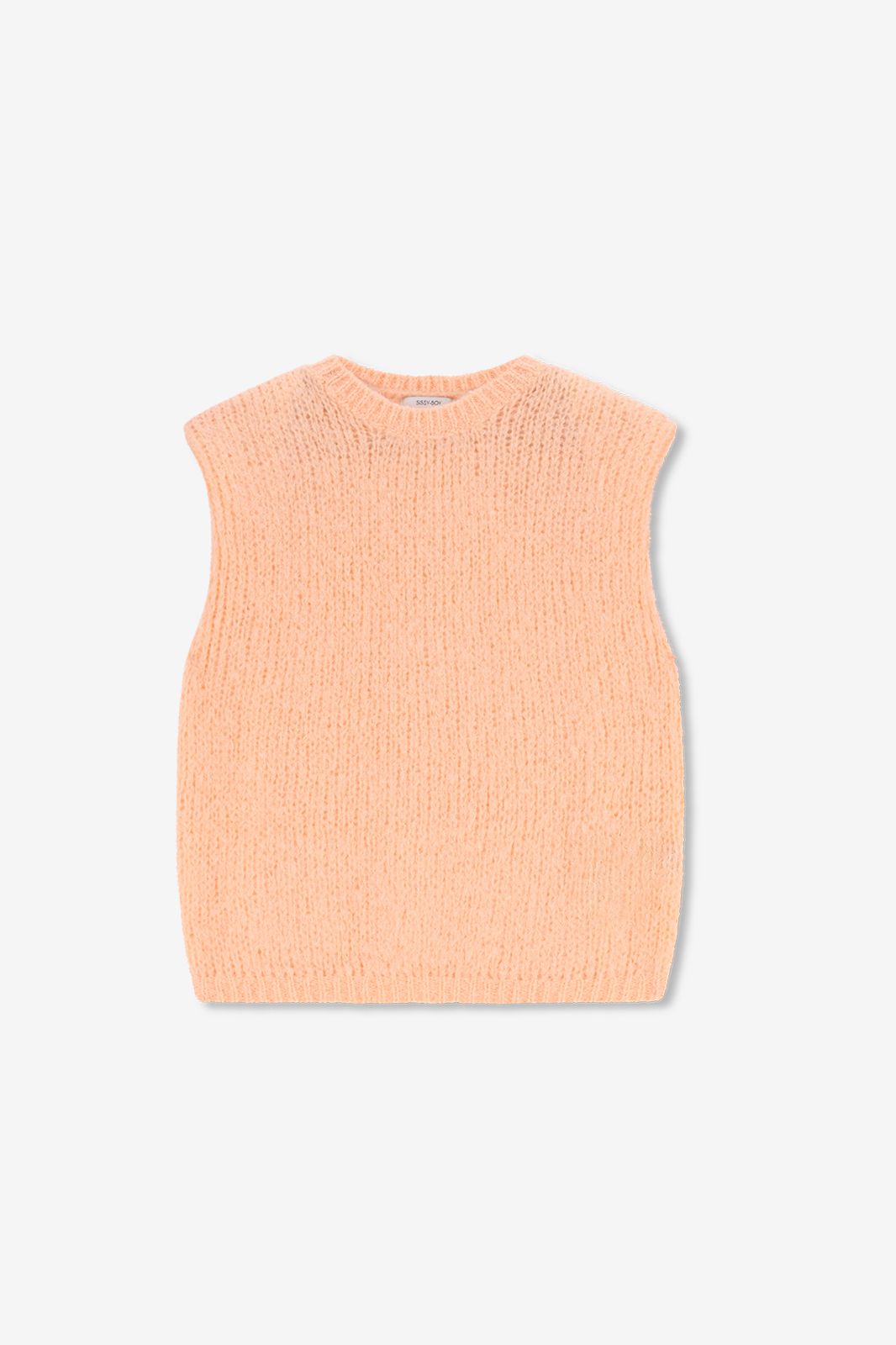 Spencer tricoté - orange clair