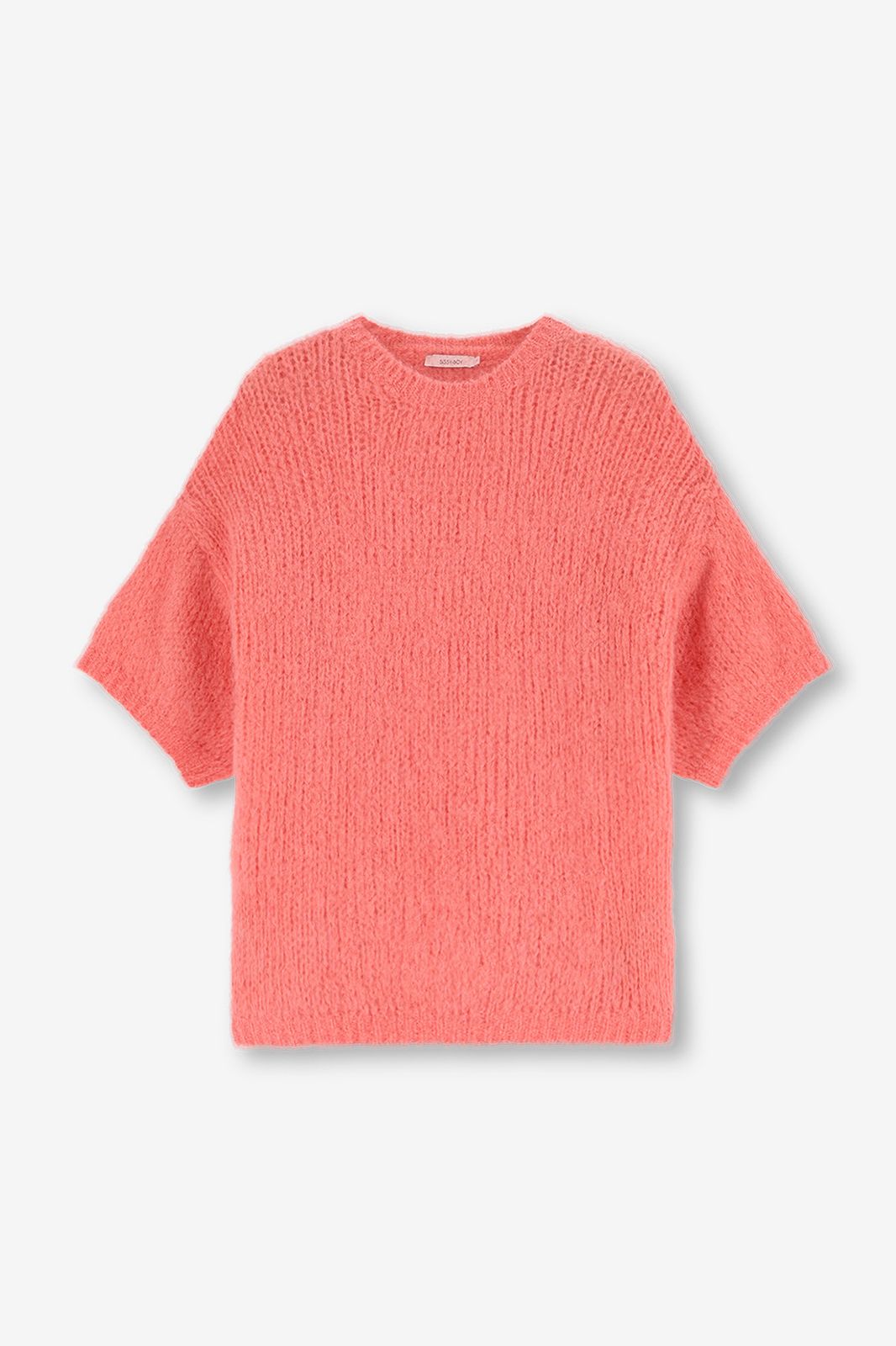 Pull à manches courtes - rose corail