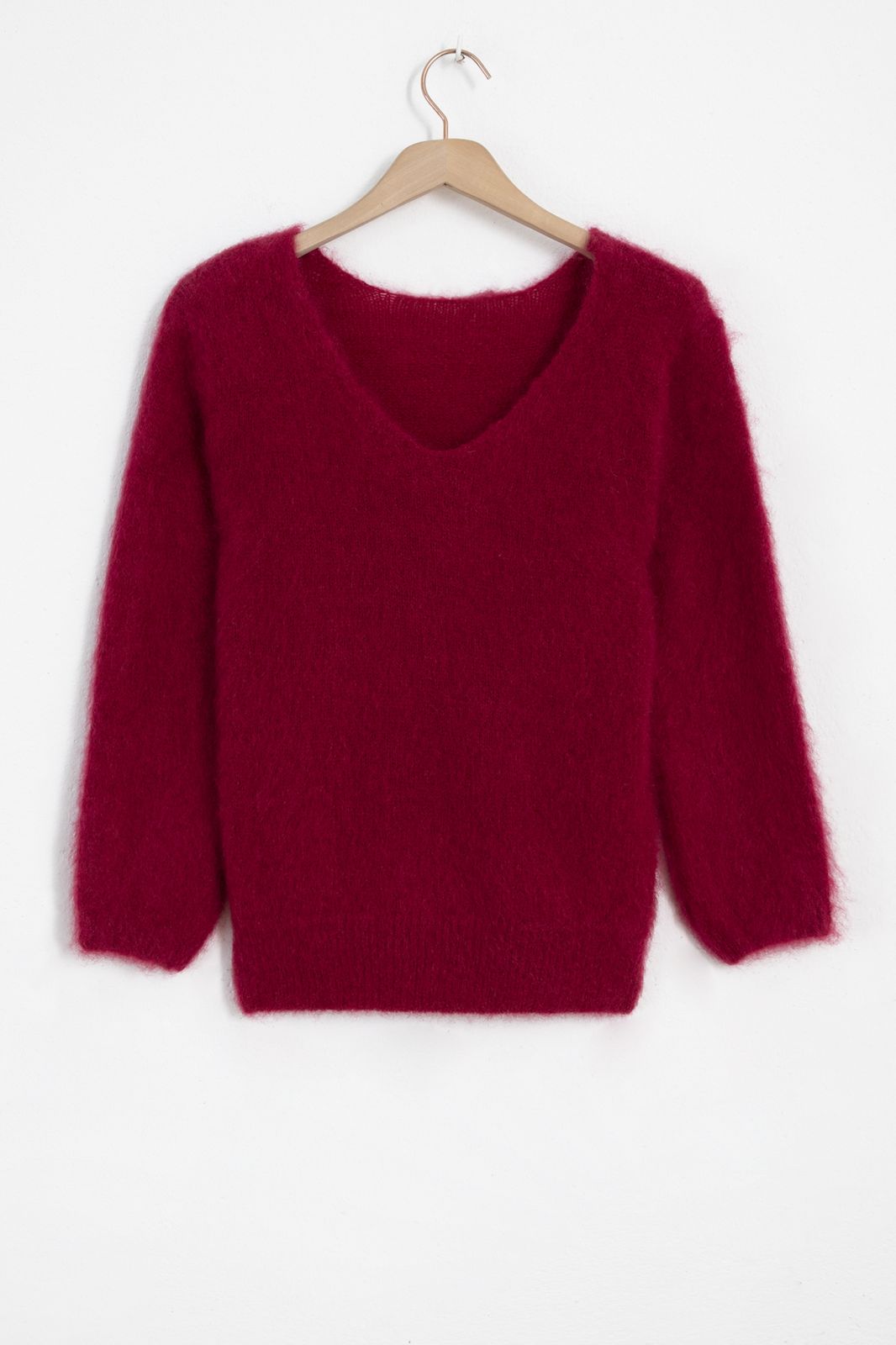 Mohair-Pullover - rot