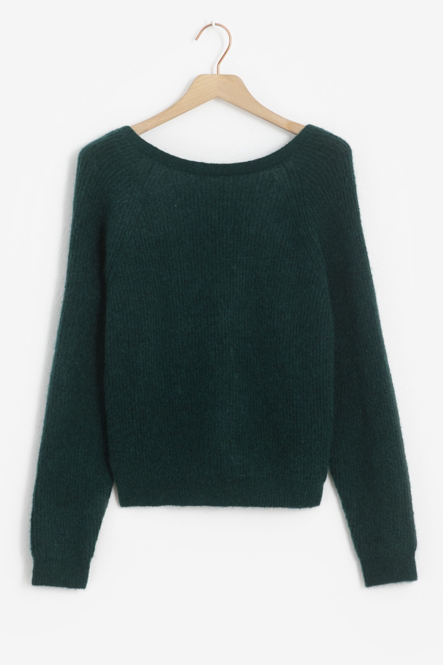 Donkergroene sweater dames new arrivals