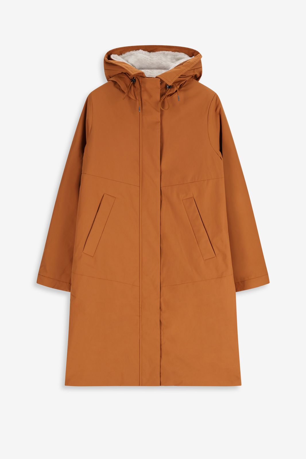 Parka mit herausnehmbaren Kunstfellfutter - rostbraun