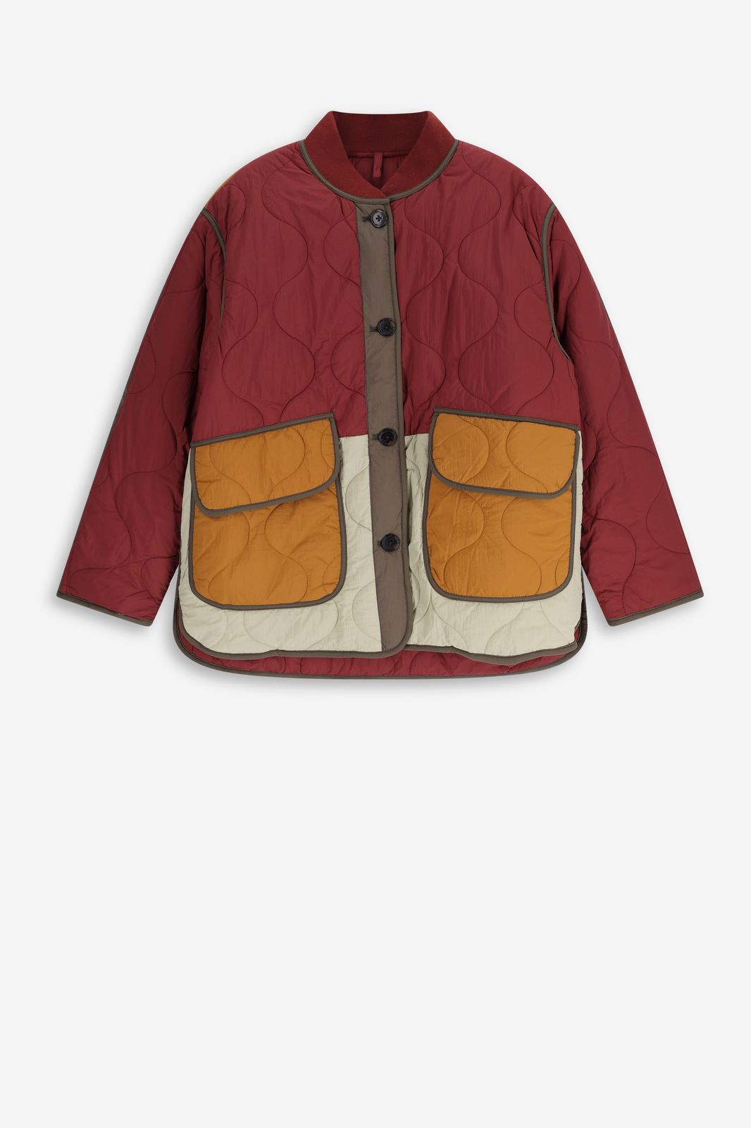 Veste matelassée color block - multicolore