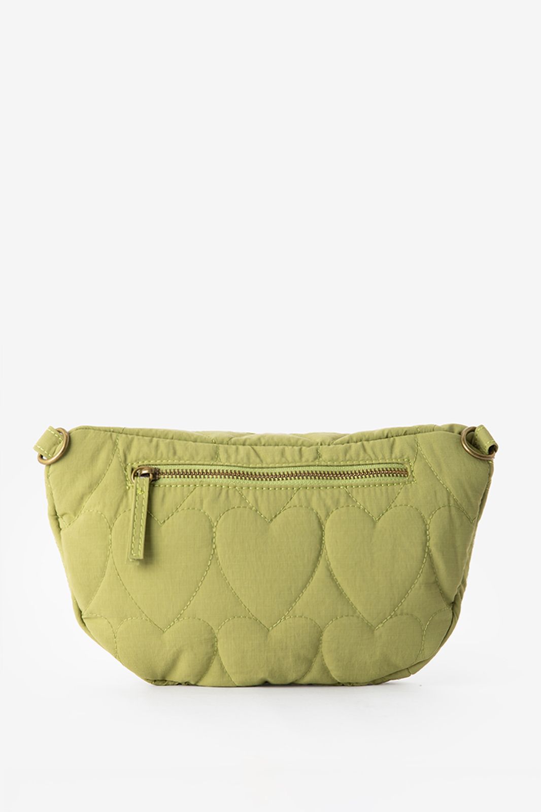 Sac bandoulière avec cœurs - vert