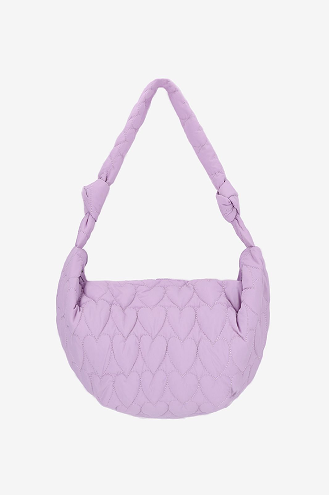 Sac bandoulière avec cœurs - violet clair
