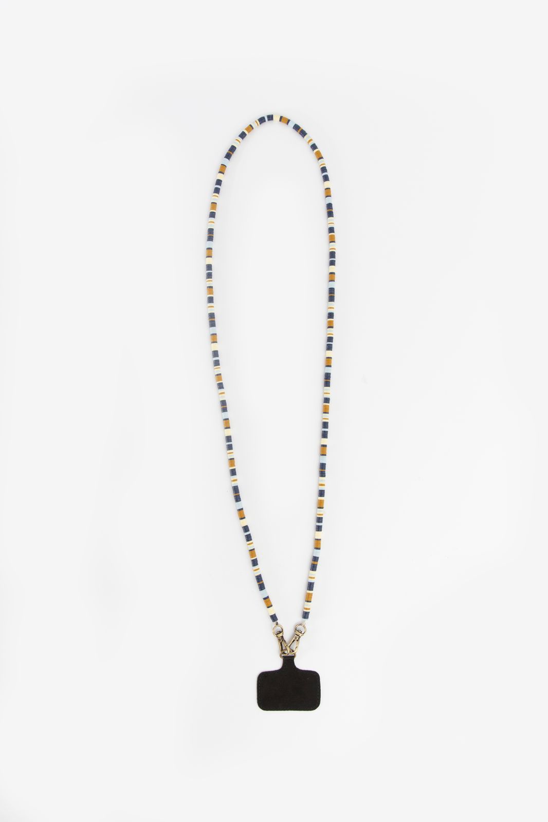 Cordon téléphone avec perles - bleu/multicolore