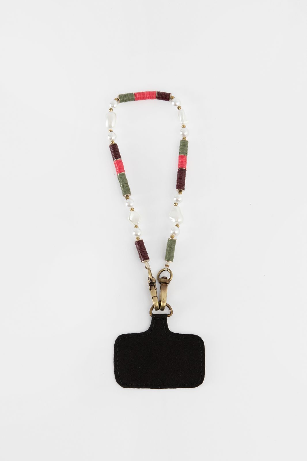 Cordon téléphone avec perles - multicolore