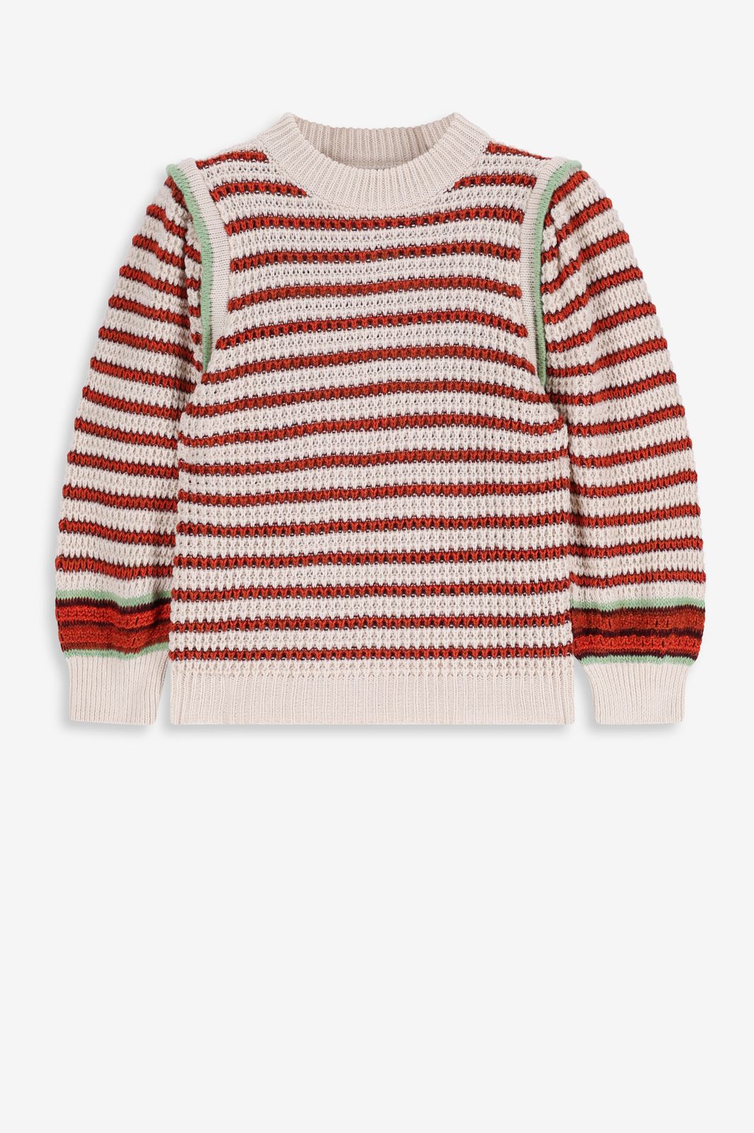 Pull avec motif tricoté - blanc