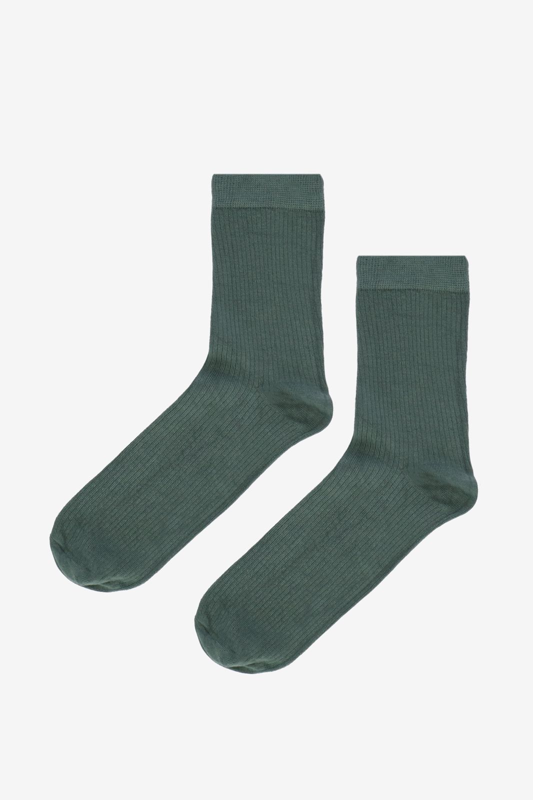 Socken mit Rippmuster - dunkelgrün