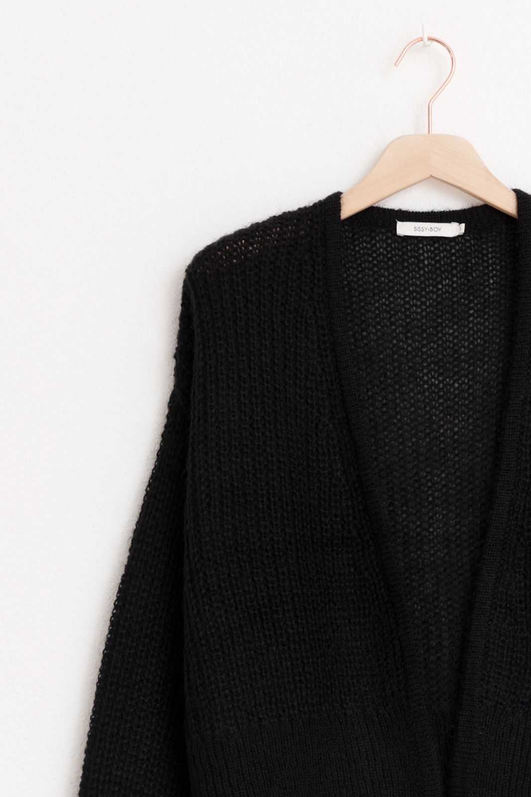 Schwarze Strickjacke