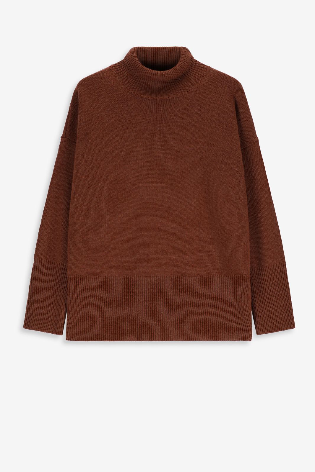 Pull à col roulé - marron