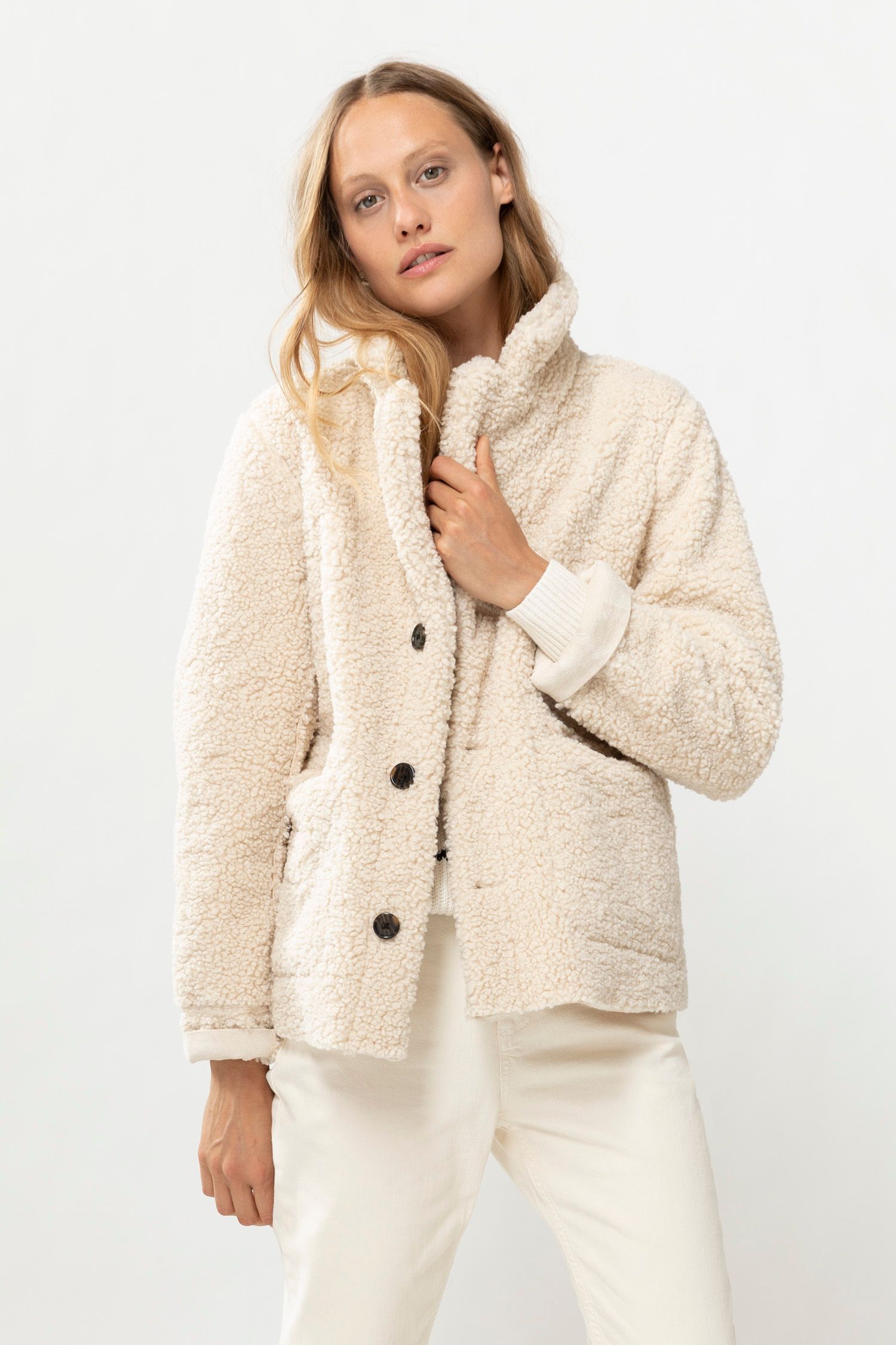 teddy jas dames beige