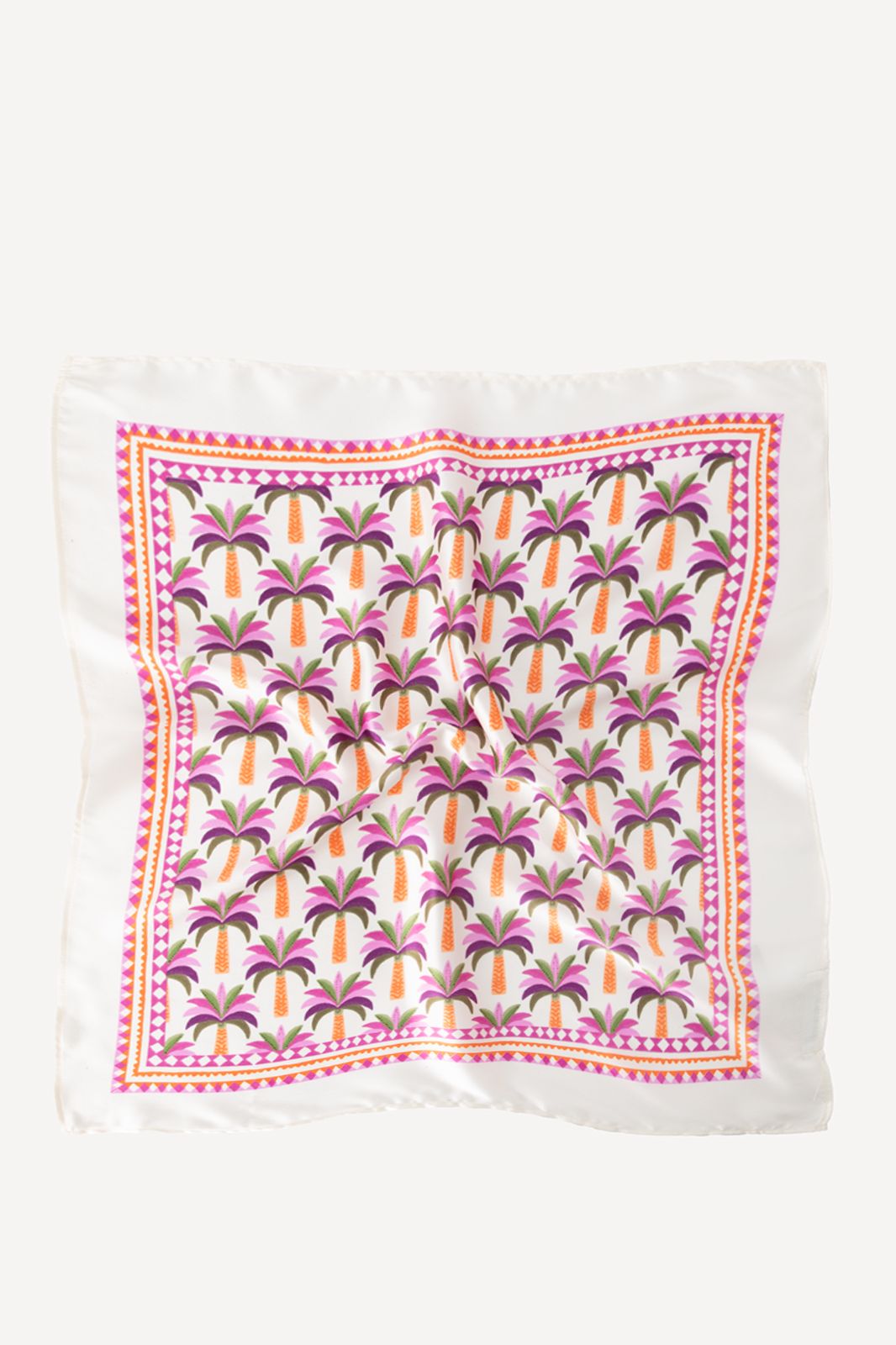 Foulard avec imprimé palmiers - blanc