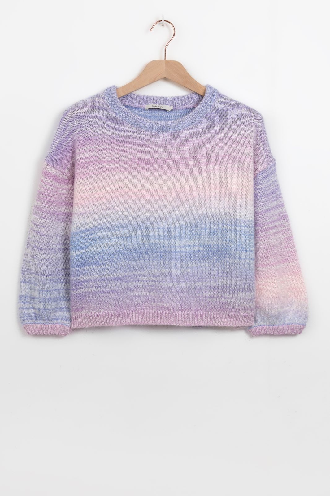 Pull tricoté dégradé - multicolore