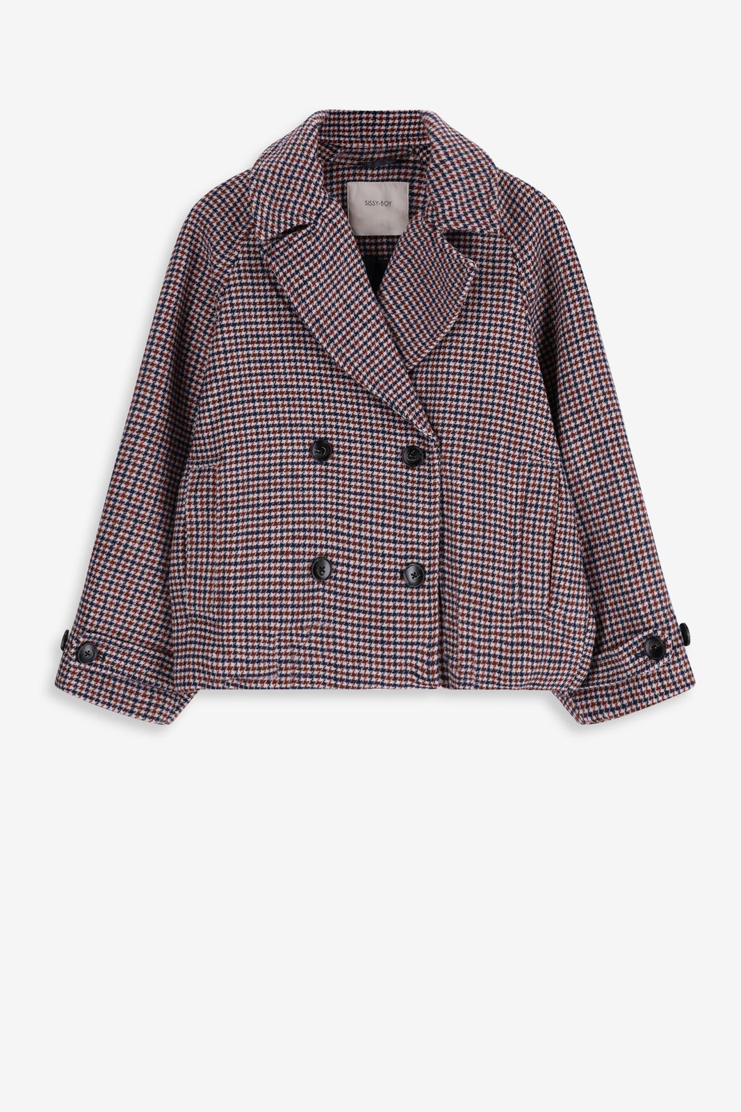 Karierter Trenchcoat - braun
