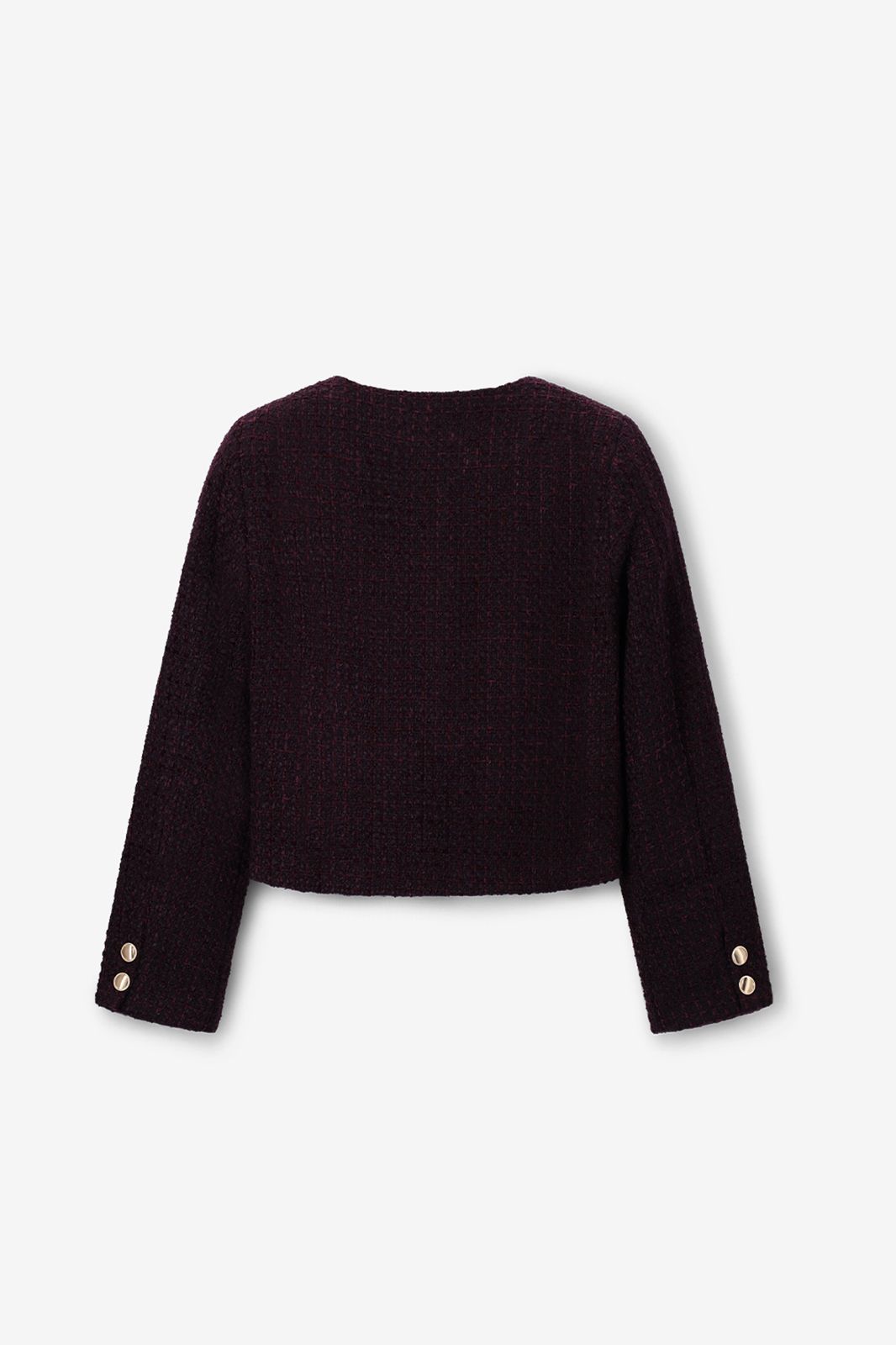 Bouclé-Jacke - dunkelrot