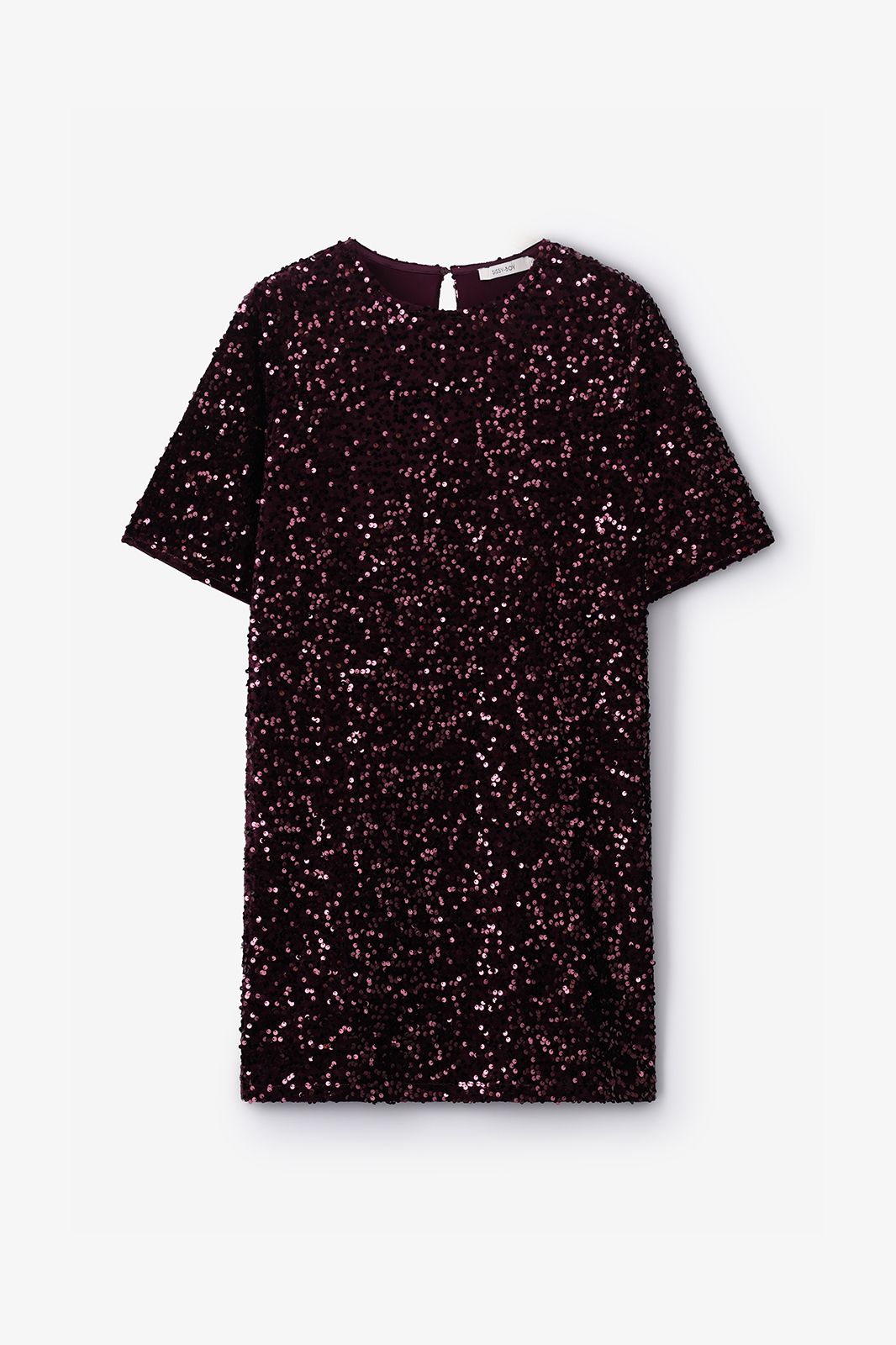 Paillettenkleid - dunkelrot
