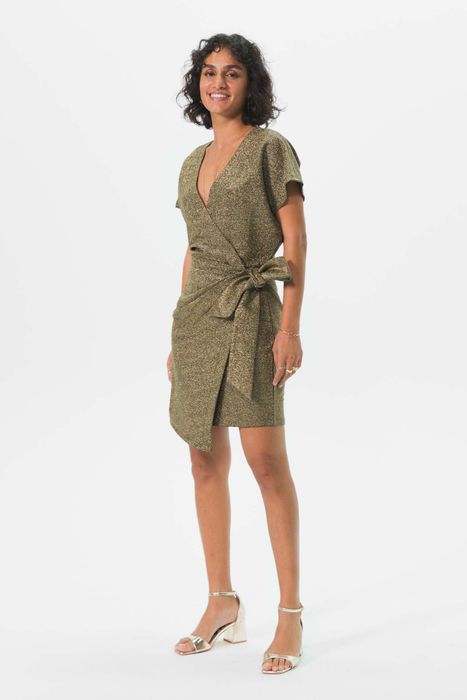 Sissy-Boy Robe porte-feuille lurex doré