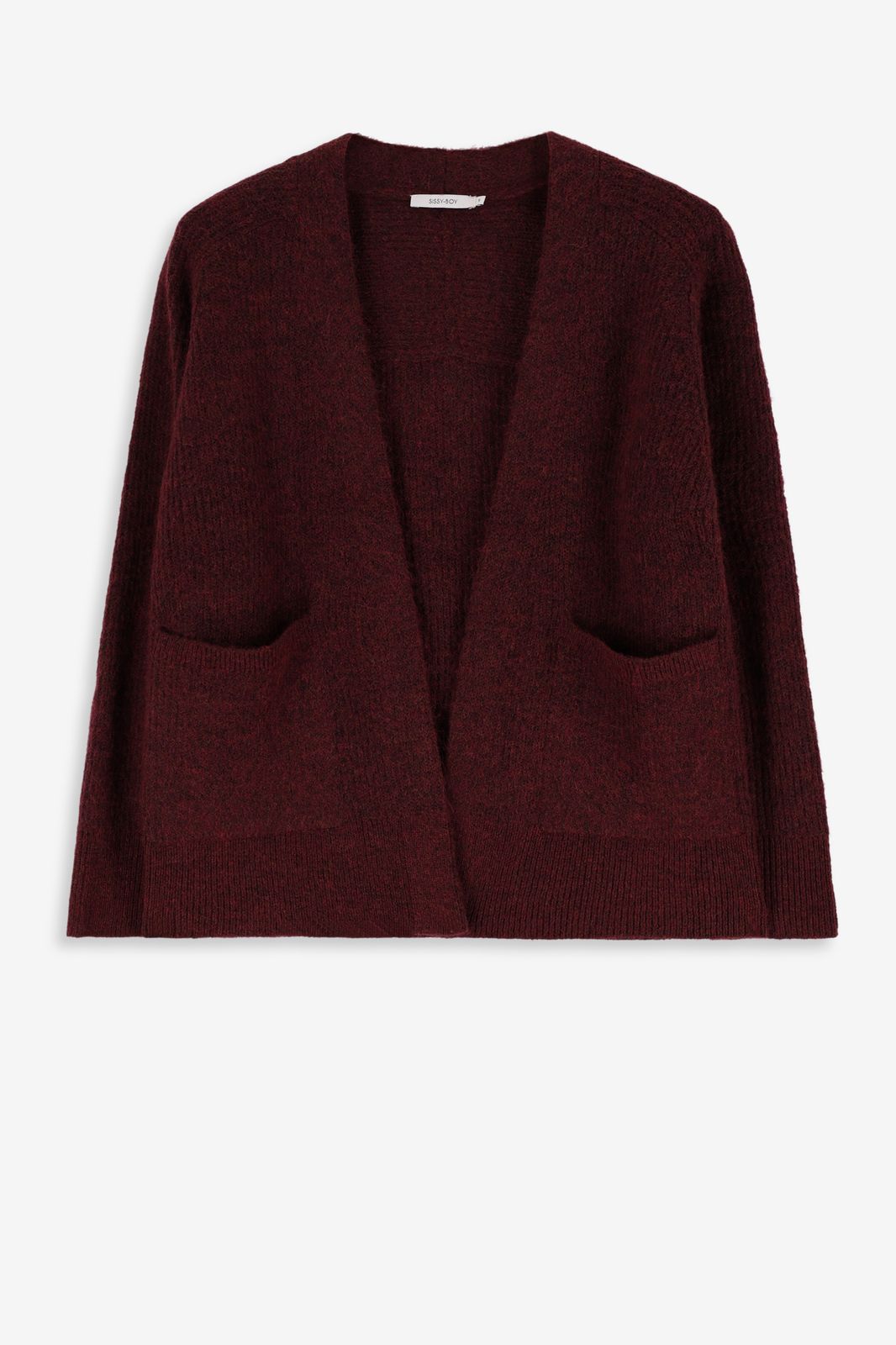 Strickjacke ohne Verschluss - dunkelbraun