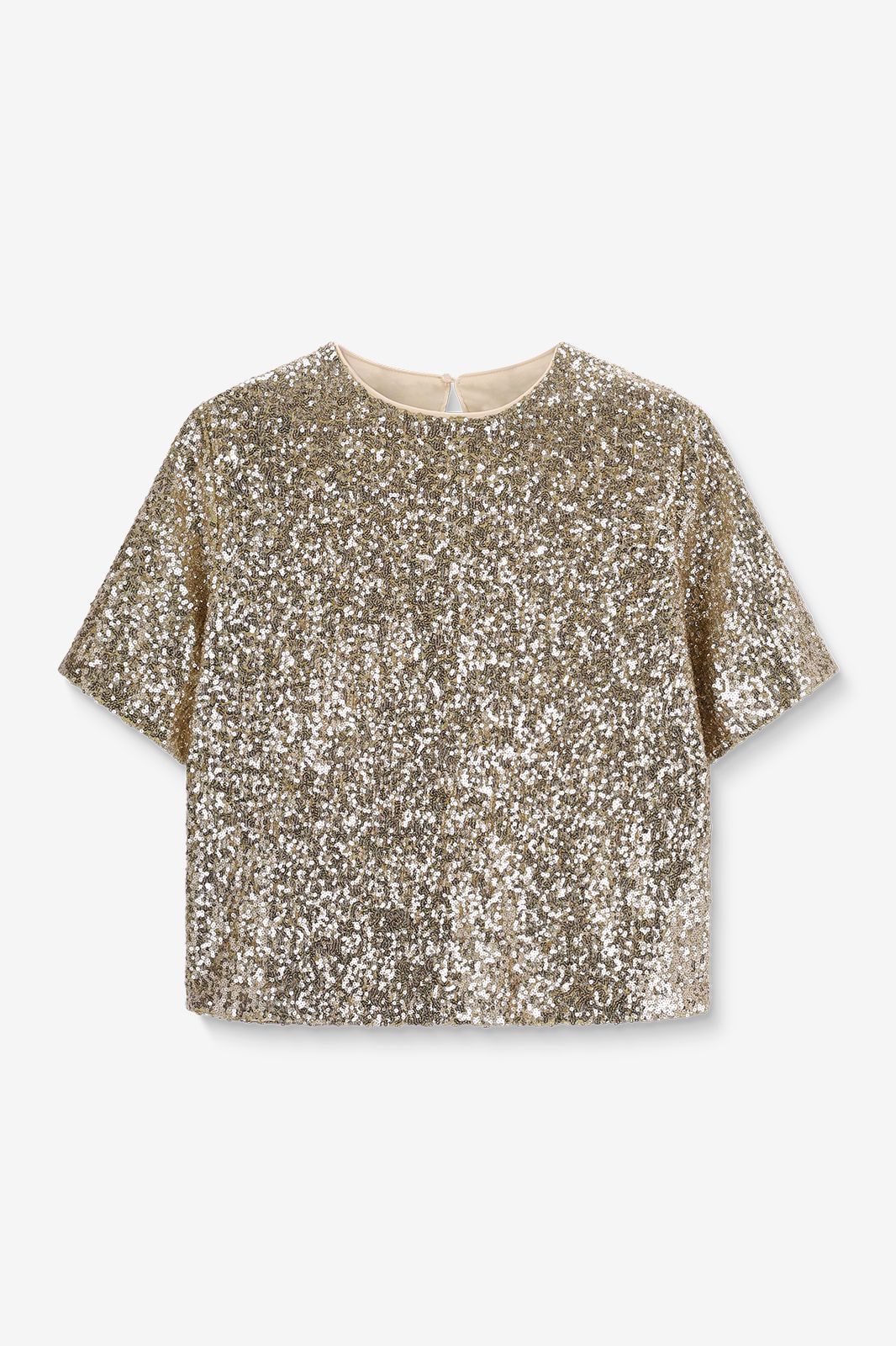 Paillettentop - goldfarben