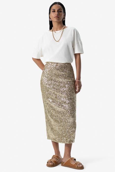 Gouden maxi rok met pailletten Dames Sissy-Boy