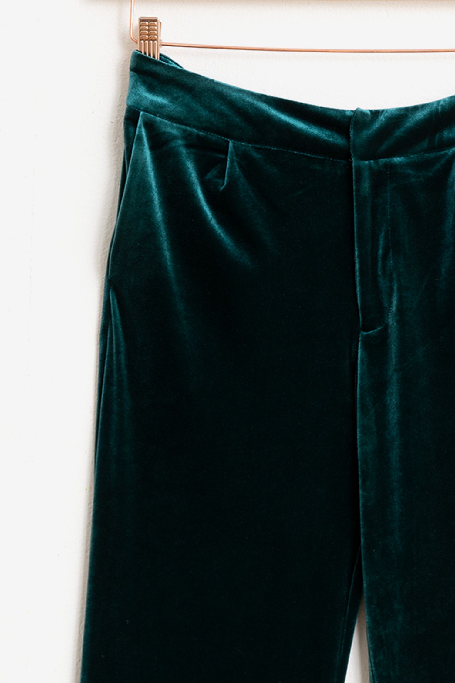 Groene velvet pantalon - Dames | Sissy-Boy