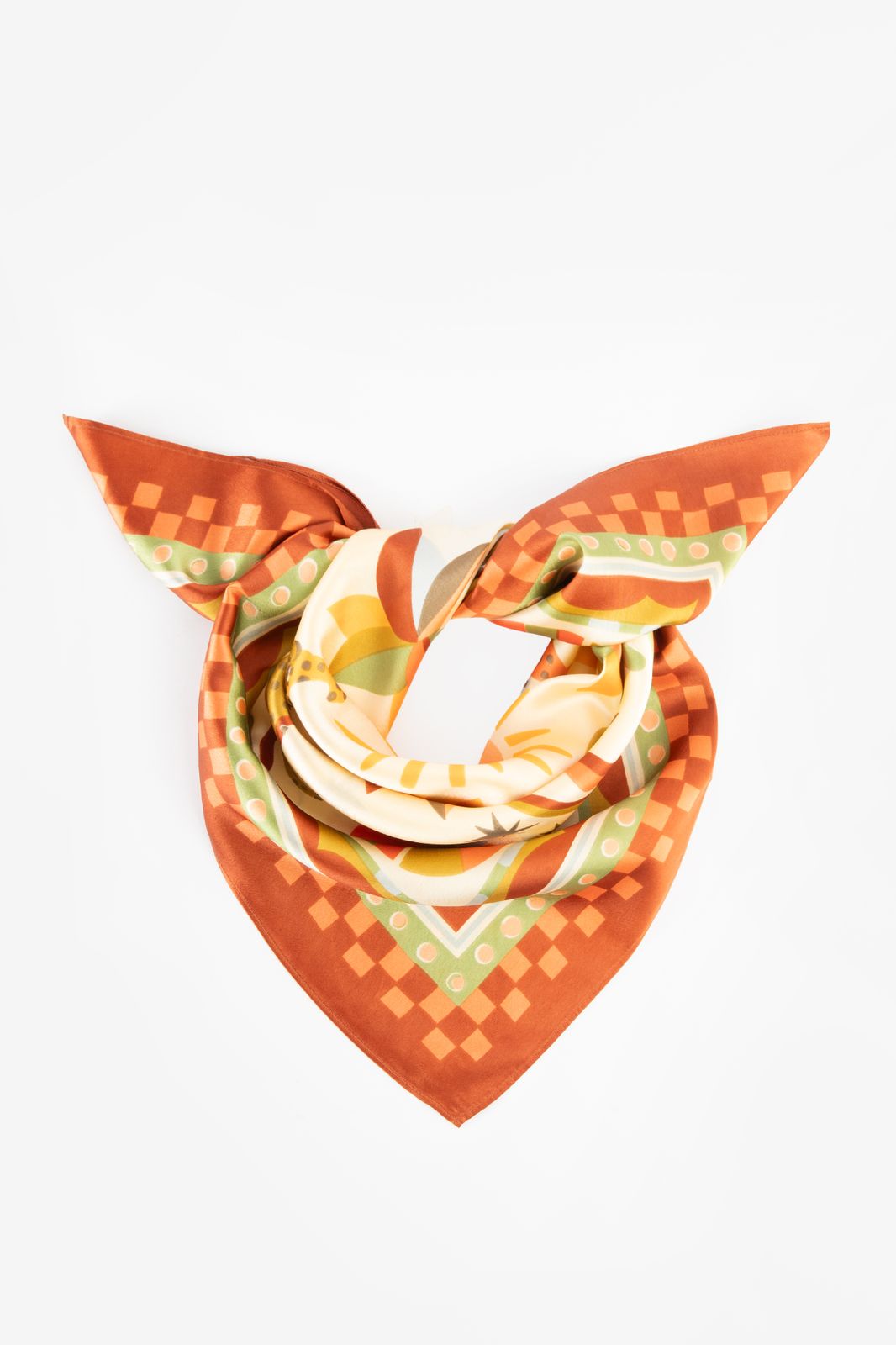 Foulard avec imprimé - marron