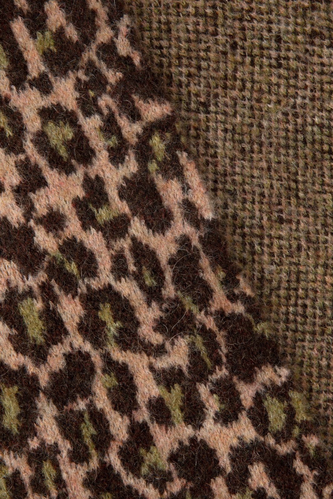 Écharpe avec imprimé léopard - marron