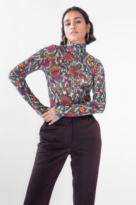 Sissy-Boy Mesh top met bloemenprint