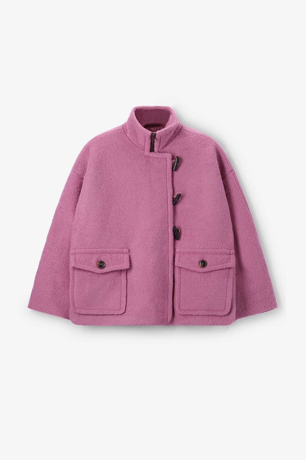 Bouclé-Jacke - rosa