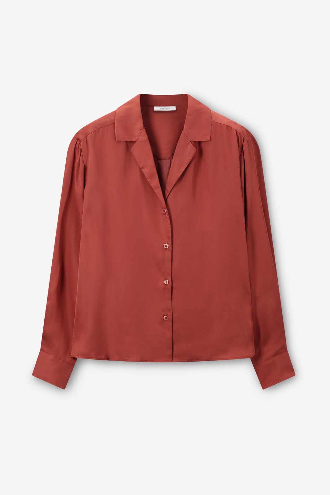 Bluse mit Reverskragen - rot