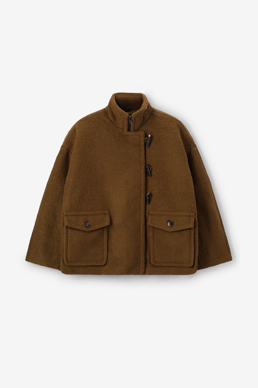 Manteau bouclette - vert foncé