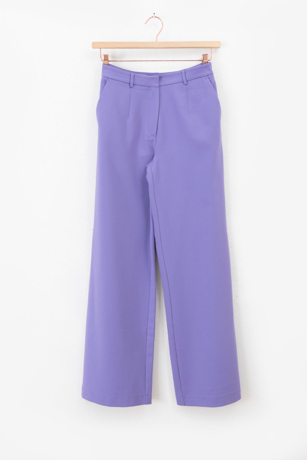 Pantalon jambes larges - violet clair