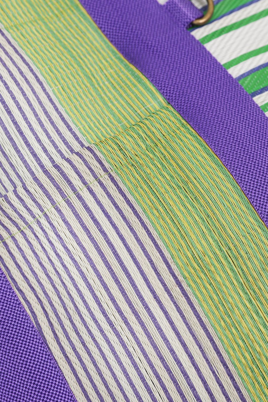 Cabas rayé - violet/vert