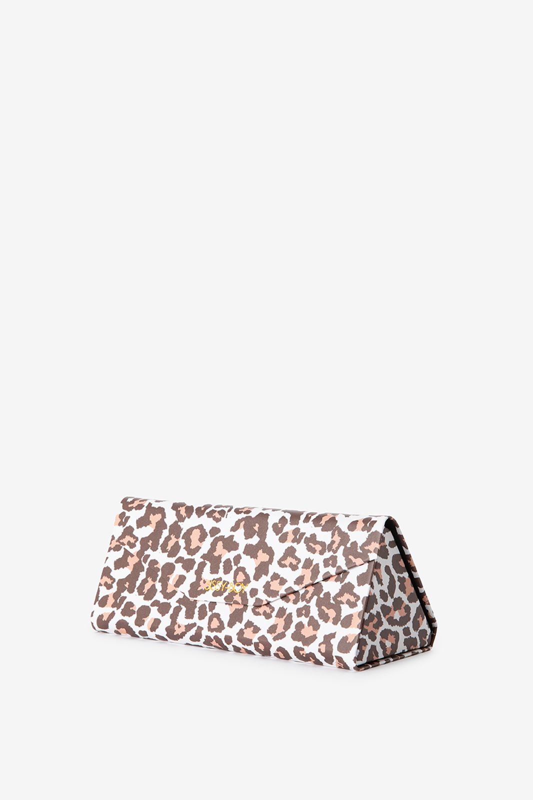 Sonnenbrillenetui mit Leoprint - braun