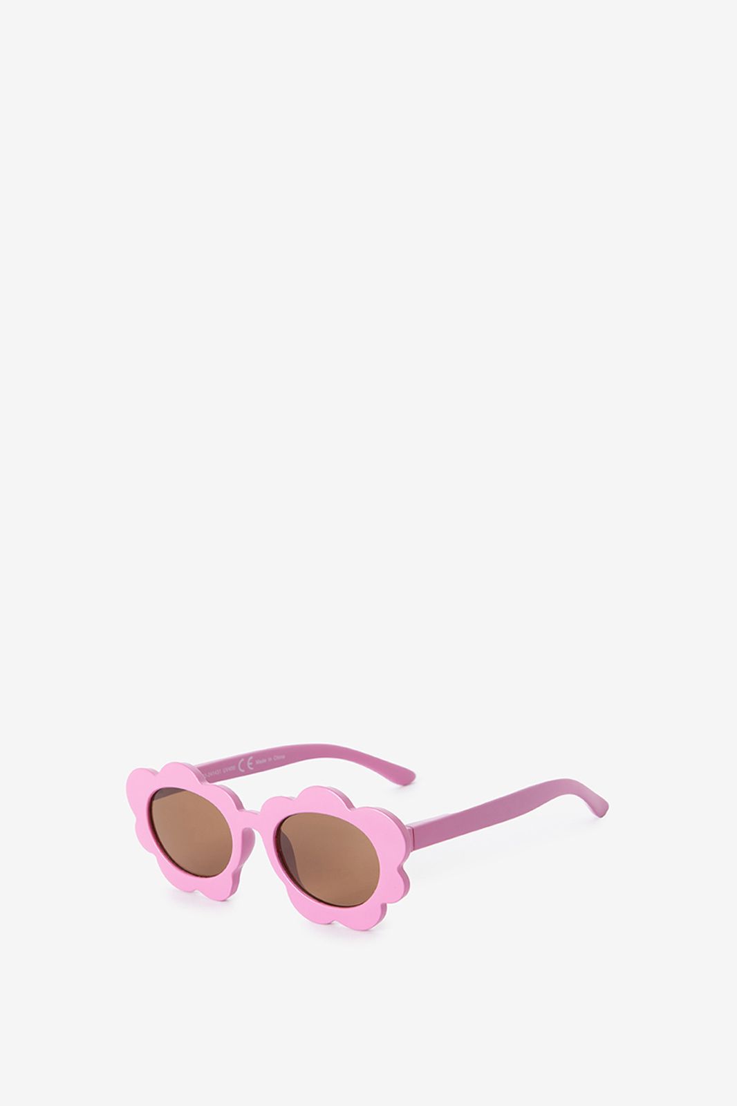 Sonnenbrille mit Blumenfassung - rosa