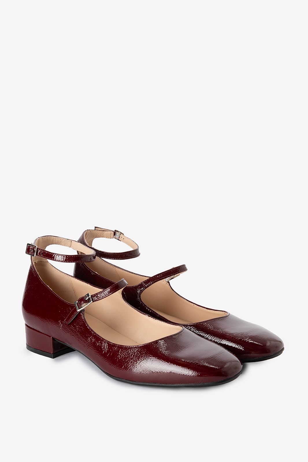 Escarpins Mary Jane en cuir - rouge foncé