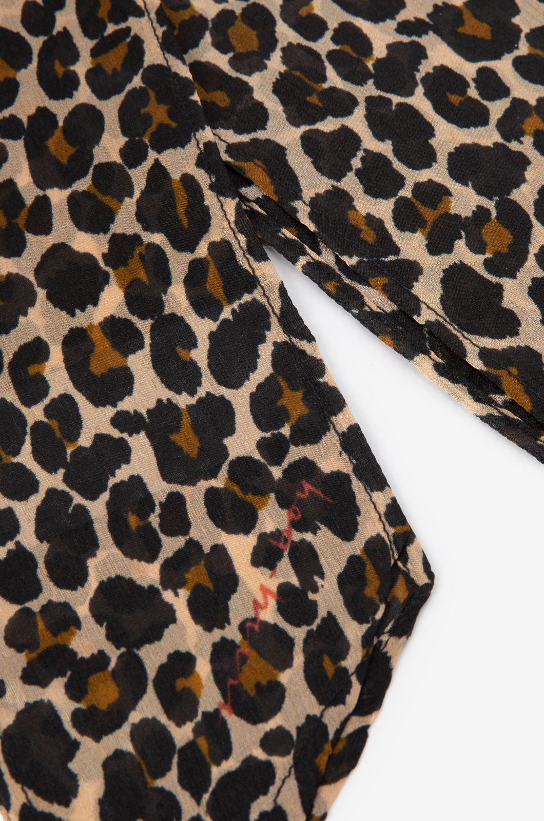 Tuch mit Leoprint - hellbraun