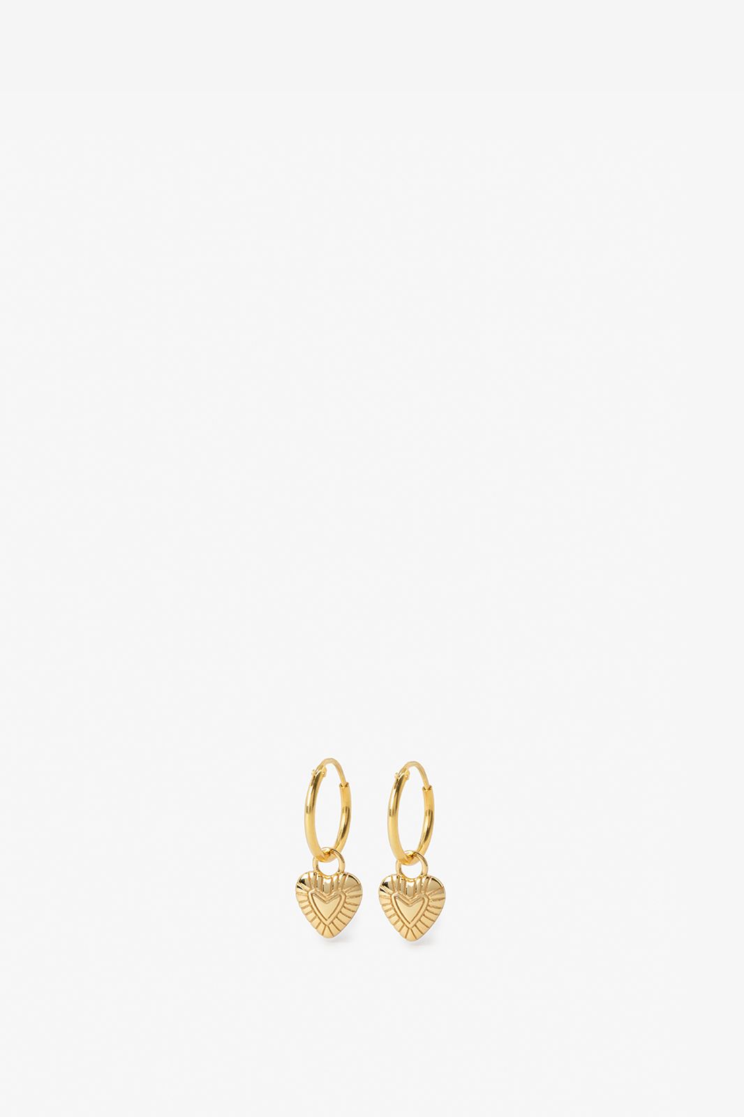 Gold-plated Ohrringe mit Herz-Anhänger