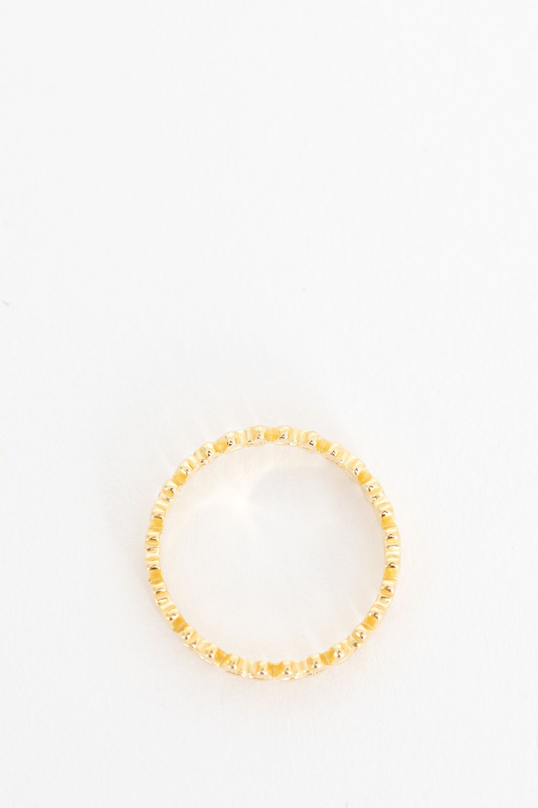 Ring mit Kleeblättern - goldfarben