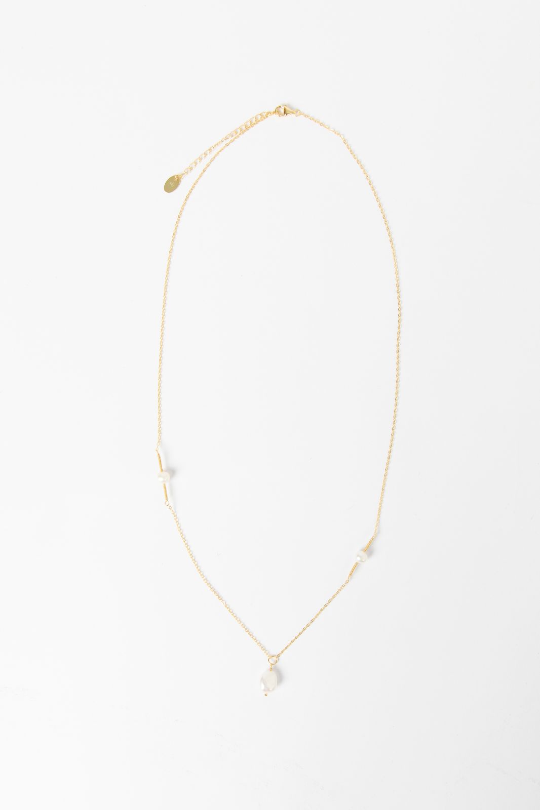 Gold-plated Kette mit Perlen