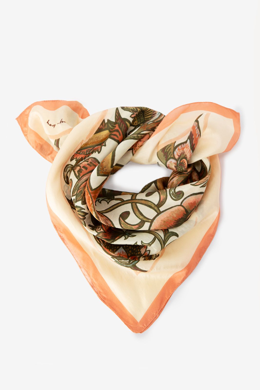 Foulard avec flamants roses - blanc