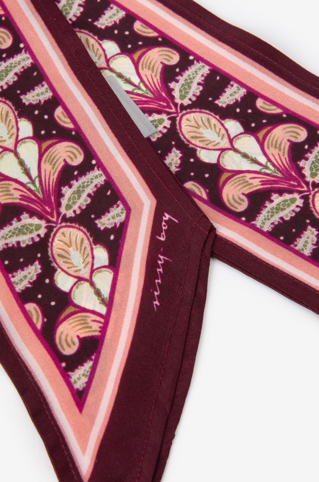 Foulard avec imprimé fleuri - rose