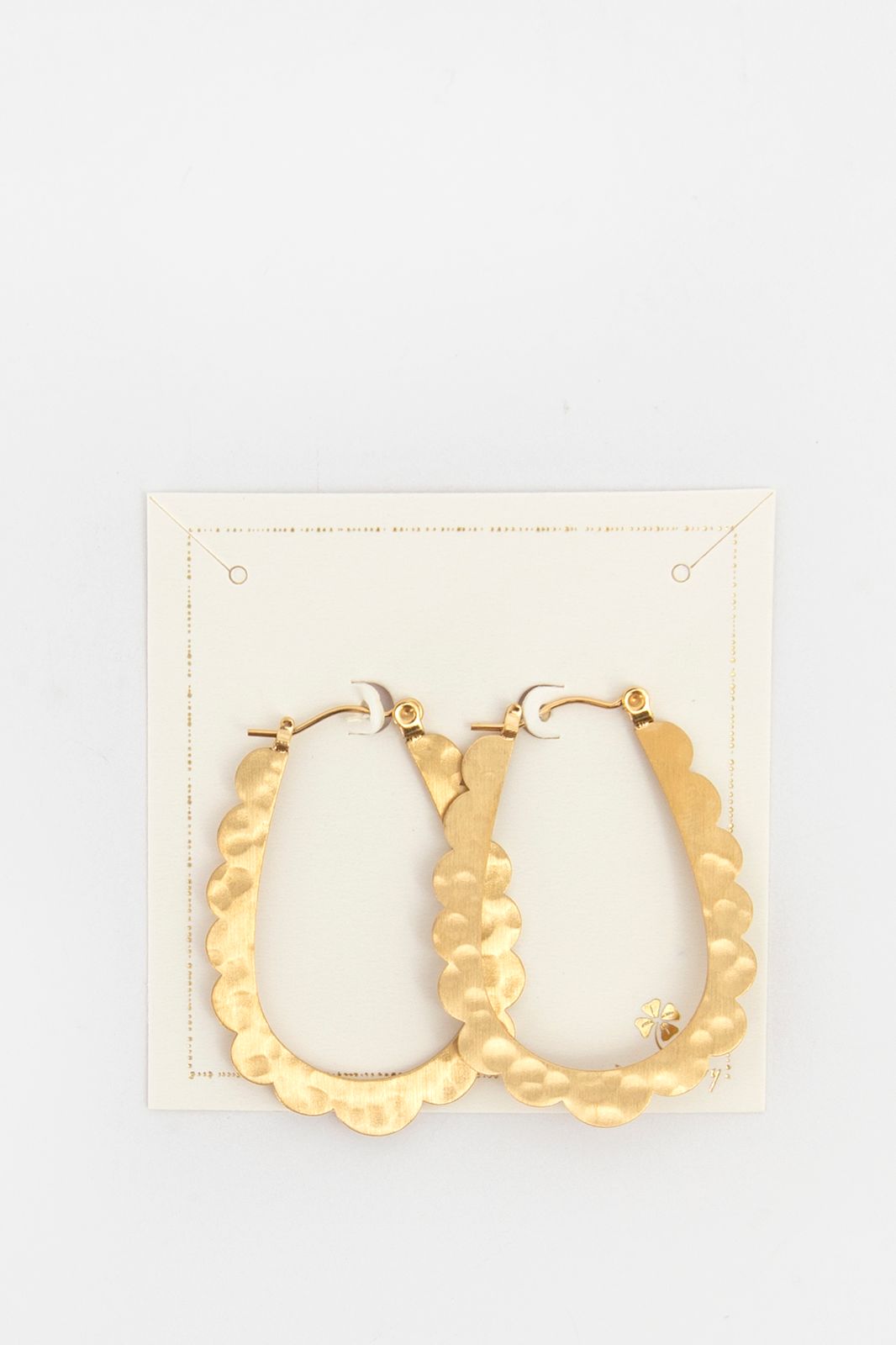 Gold plated ovale oorbellen