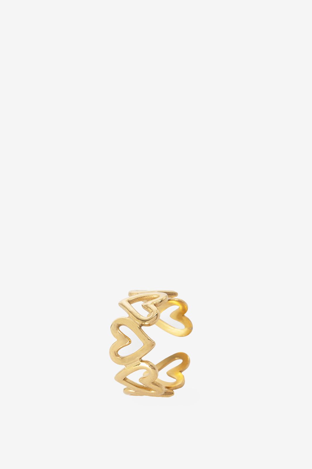 Gold-plated Ring mit Herzen