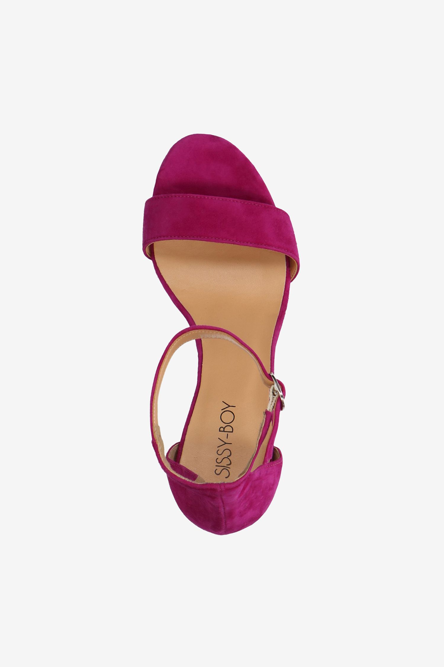 Fuchsia sandalen met hak